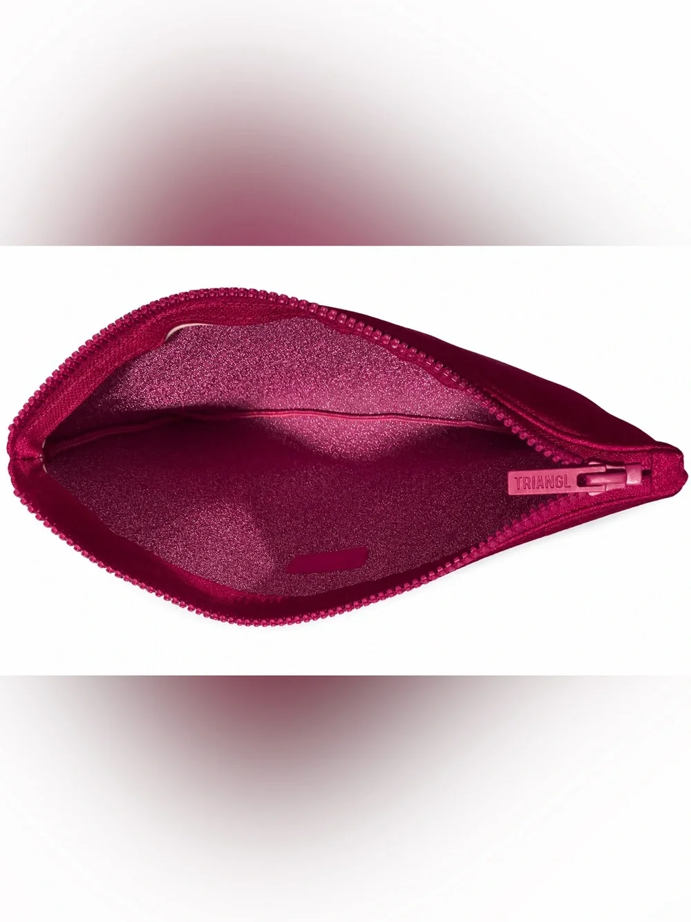 Triangl Neoprene Zip Pouch Berry Pink Bikini Bag Makeup Clutch Travel Case